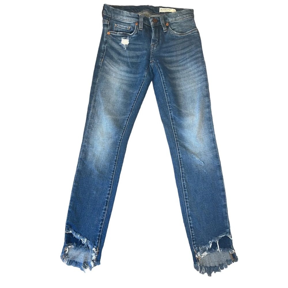 Blank NYC Women's Skinny Classique Distressed Raw Step Hem Jeans Size 25